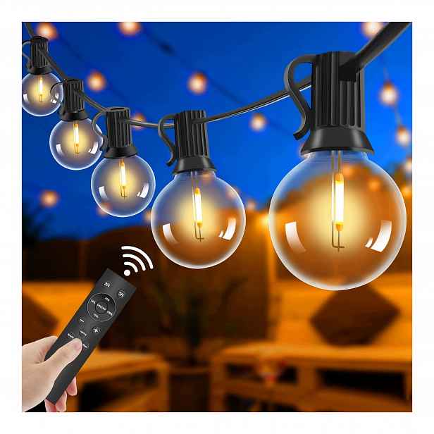 Zahradní Led lampy s dálkovým ovládáním 15M Venkovní G40 Vodotěsný časovač 24V
