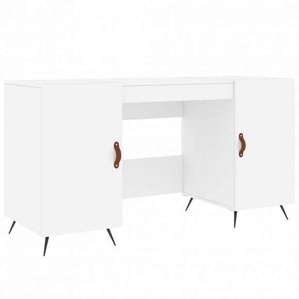 vidaXL Psací stůl bílý 140 x 50 x 75 cm kompozitní dřevo
