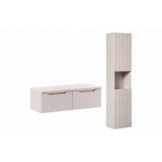Zestaw meblowy 100cm z blatem i szafką wysoką, Nova Cashmere