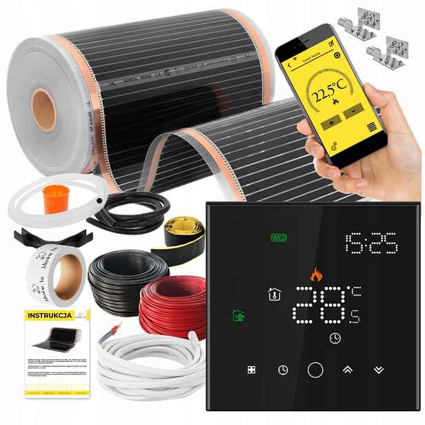 Set Fólie Vyhřívací Podložka Infračervená 160W 3m²