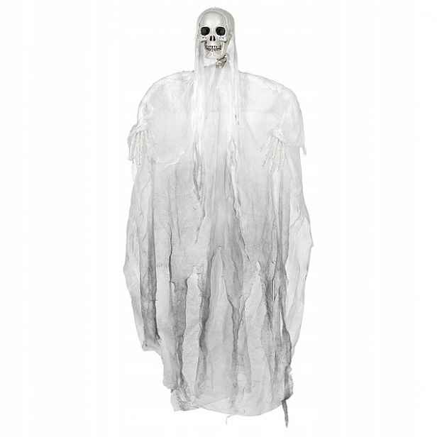 Dekorace Pochmurná Smrtka Bílá Kostlivec Halloween 153 CM.