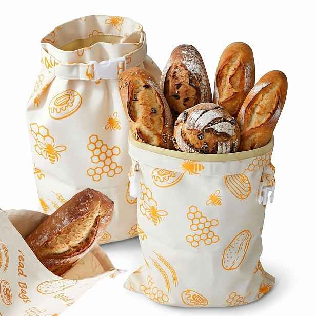 Opakovaně Použitelný sáček na chléb z včelího vosku 2ks 42,3x32,5 cm oranžový