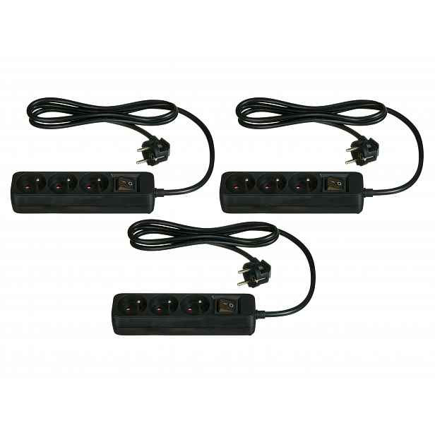 Tronic® Zásuvková lišta (černá)