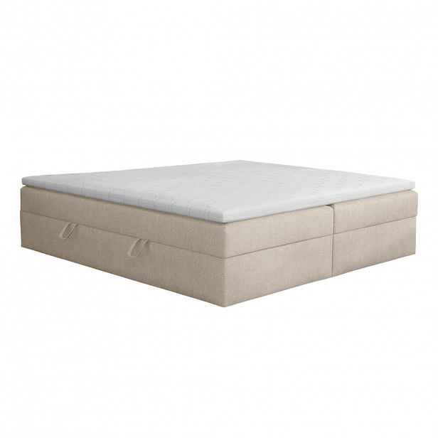 Fedve BOXSPRINGOVÁ POSTEL Huush 200x200 cm, Ecru