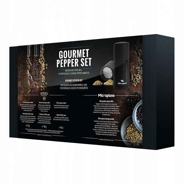 Gourmet mlýnek na koření s pepřem Microplane