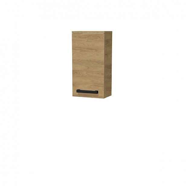 Koupelnová skříňka nízká s černou úchytkou SAT Cube Way 32,5x63x20 cm dub Hickory mat CUBE3CH32DH