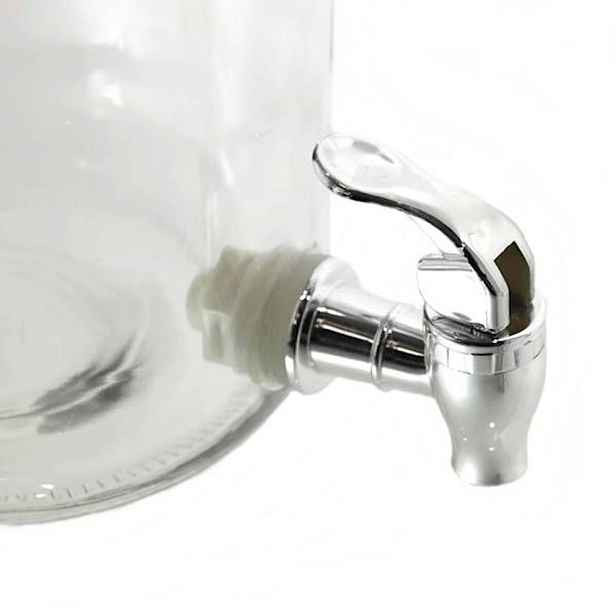 ND-kohout+těsnění láhve 4,0l sklo, stříbrný