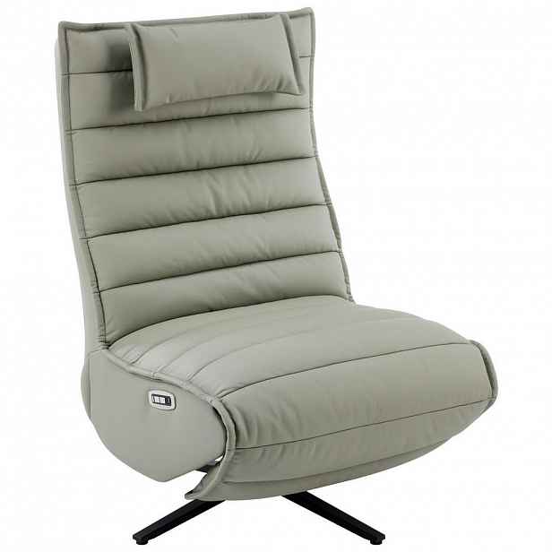 Stylife RELAXAČNÍ KŘESLO, kov, textil, kůže, šedá, černá