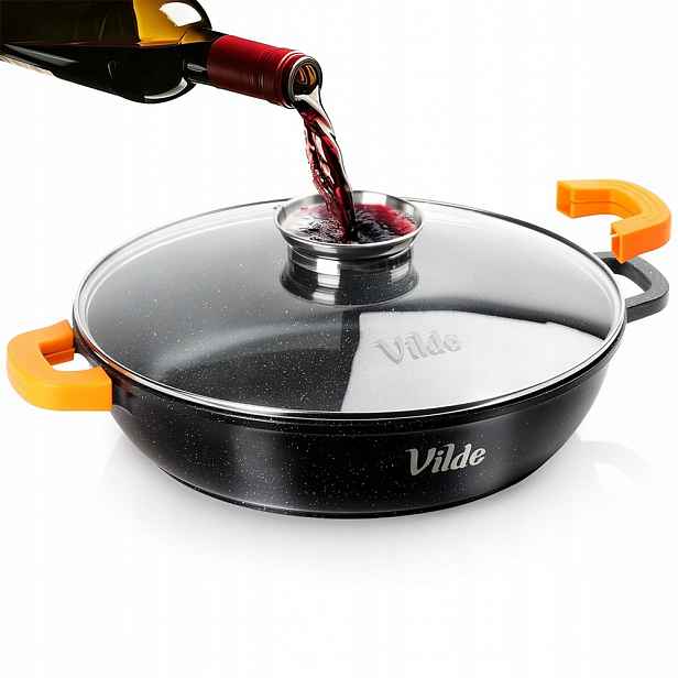 Hluboká granitová pánev se skleněnou poklicí Terruna Aroma 32 cm, 4,7 l