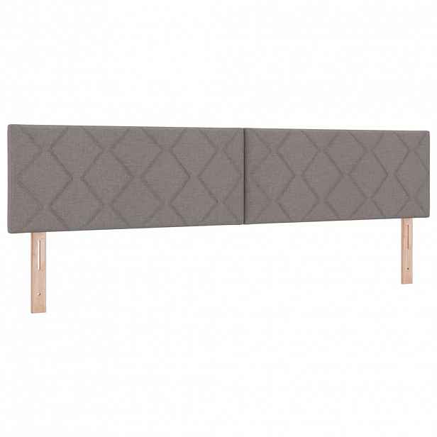 vidaXL Čelo postele Taupe textil