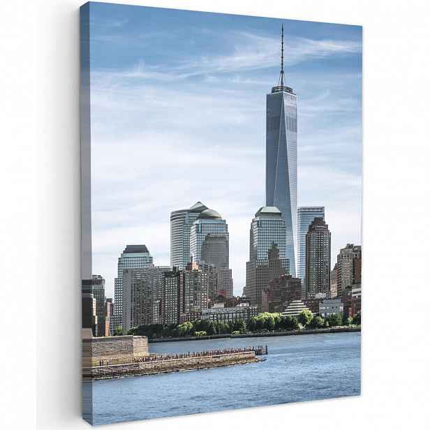 MuchoWow OBRAZ NA PLÁTNĚ New York - Socha Svobody - Voda 30x40 cm