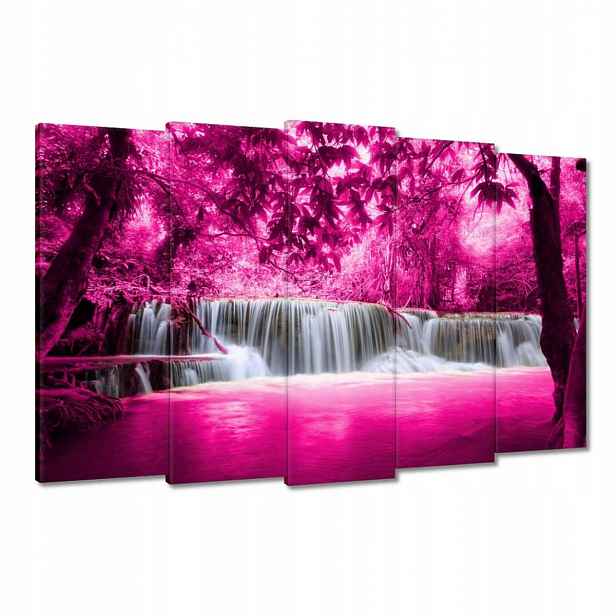 Obrazy 150x95 Růžový vodopád Krajina