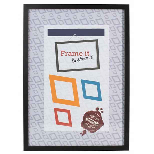 Rámeček dřevěný Mdf Smart černý 50x70 cm Plexi