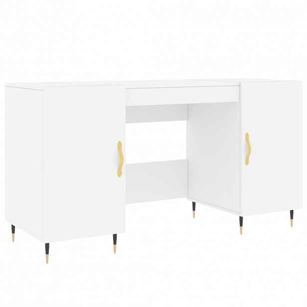 vidaXL Psací stůl bílý 140 x 50 x 75 cm kompozitní dřevo