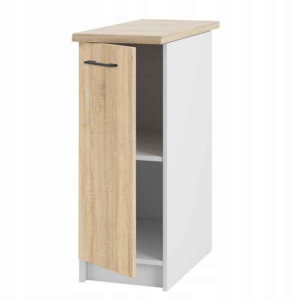 Kuchyňská skříňka Stojící Dolní dub Sonoma s deskou pro sestavy Bílá 30 CM
