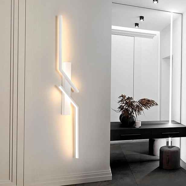 Led Nástěnná Lampa Černá Moderní Do Obývacího Pokoje A Chodby 24W 3000K