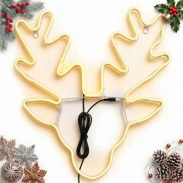 Neon Led Lampička Sob Venkovní Ozdoba Vánoční Dekorace 62 CM 230V