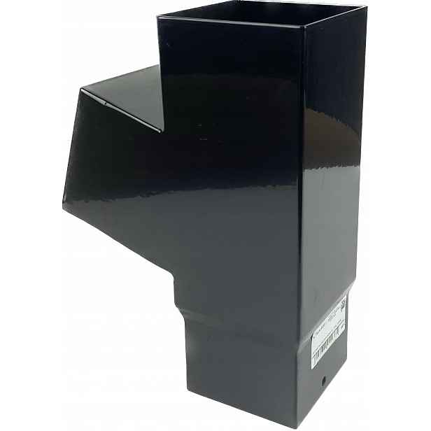 T-rozdělovač 72° pro odtokové trubky čtverec 80x80 mm Galeco OCEL2 černá Ral 9005