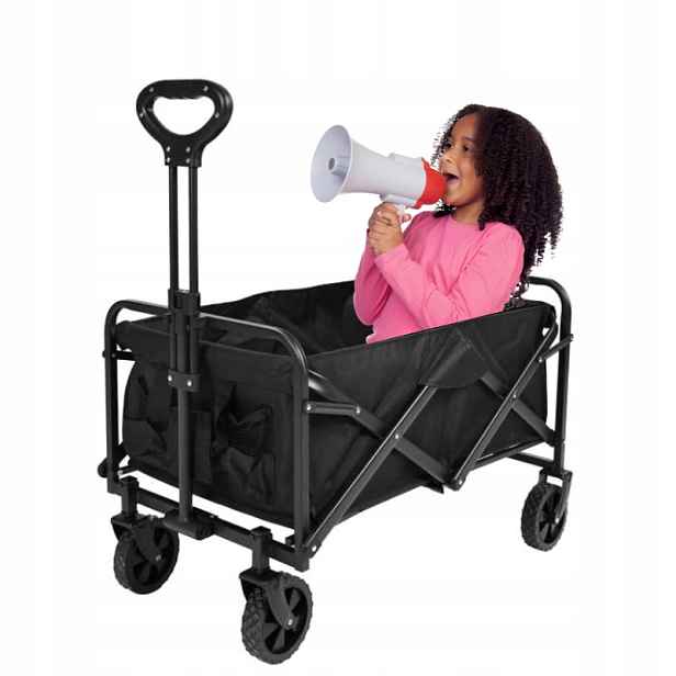 Skládací plážový vozík, transportní, zahradní, nosnost 100 kg