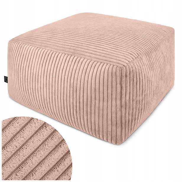 Moderní Taburet Sedák 45 CM Čtvercový Do Obývacího Pokoje Podnožka Měkká