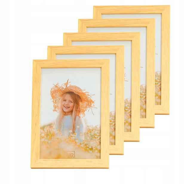 Sada dřevěných fotorámečků 15x23 Pina Skandinávský styl 5 ks