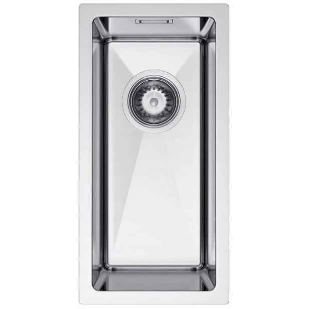 Stelio Mini Dřez Ocelové závěsné zapuštěné 44x22 Inox Sifon Klipsy