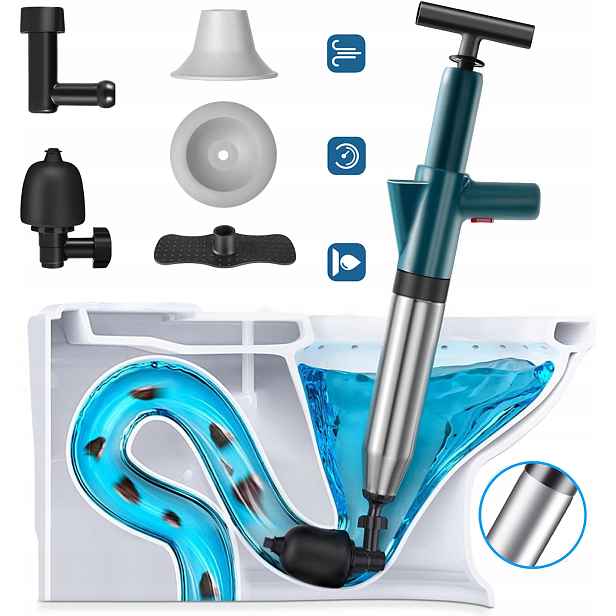 Tlakový Nástroj Pro Potrubí Pro Čištění Kanalizace, Vysoká Wc Pumpa 4W 1 6PCS