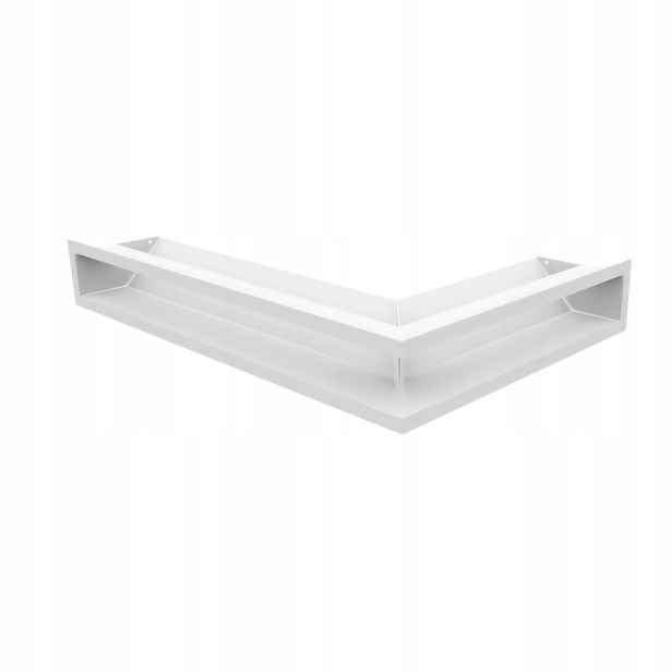 Ventilační mřížka do krbu Luft rohová levá 60x40x9 bílá