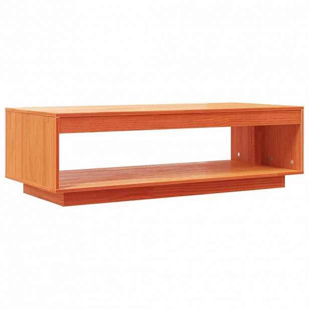 vidaXL Konferenční stolek voskově hnědý 110x50x33,5 cm masiv borovice