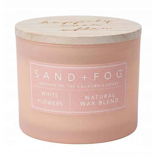 Vonná svíčka Sand Fog White Flowers 340 g Přírodní Vosk Dárek