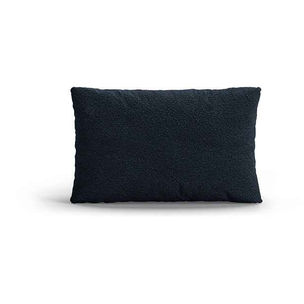 Tmavě modrý polštář na gauč z textilie bouclé Poppy – Micadoni