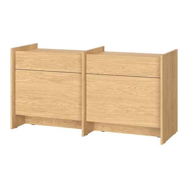 Komoda v dekoru dubu v přírodní barvě 146x76x51 cm Hido – noo.ma