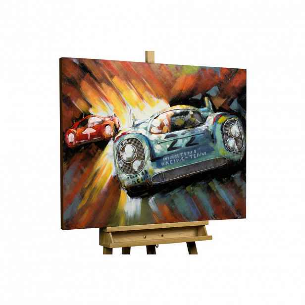 KUNSTLOFT KOVOVÝ OBRAZ ZÁVODNÍ DUEL, 100/75 CM