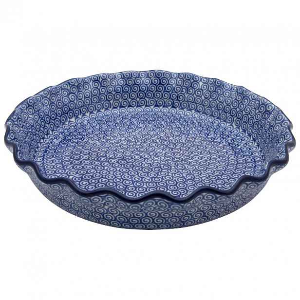 Tartovačka 25.5 cm Umělecká keramika Bolesławiec dek 0028 Spirale
