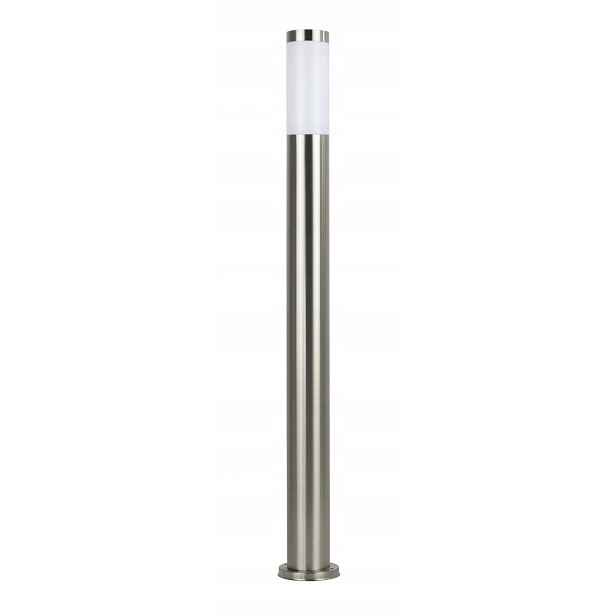 Zahradní lampa nerezová sloupek kulatý 110 x 7.5 cm stříbrný IP44 Su-ma