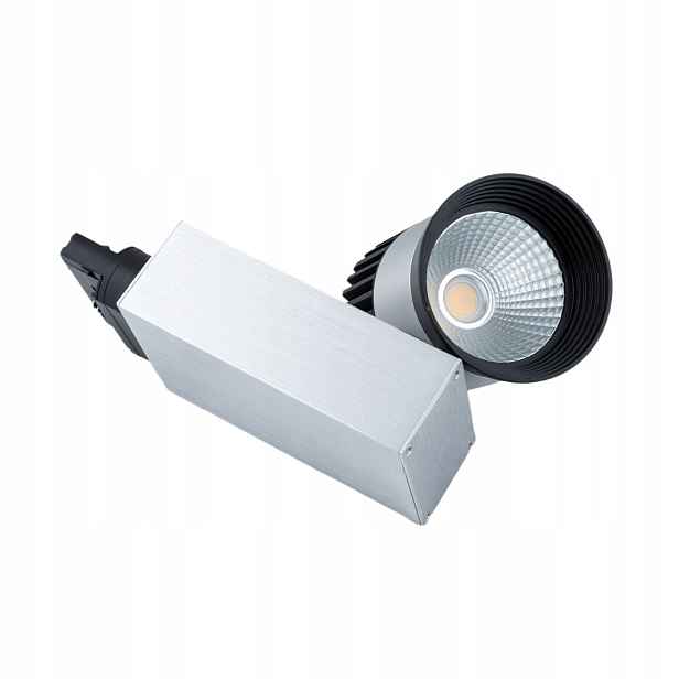 3-fázový Led reflektor GreenieD Cob 20W, hliníkový kryt, černý, Ww
