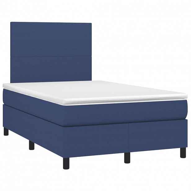 vidaXL Box spring postel s matrací černá 120x190 cm textil
