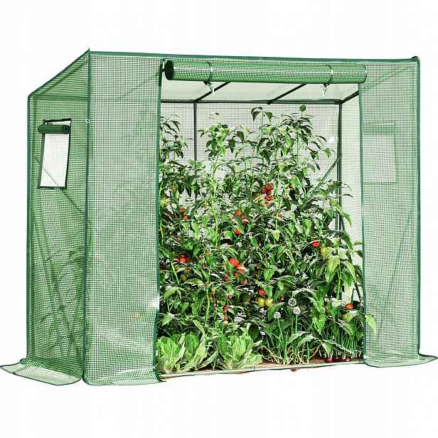 Zahradní skleník s oknem, ochrana proti Uv záření 200 x 77,5 m x 149, 170 cm