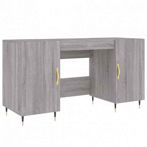 vidaXL Psací stůl šedý sonoma 140 x 50 x 75 cm kompozitní dřevo