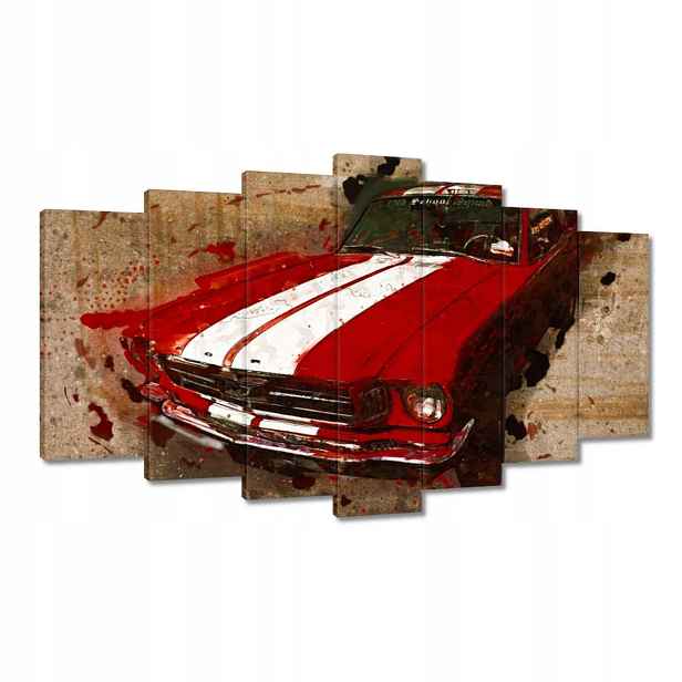 Obrazy 140x80 Červený Ford Mustang Usa
