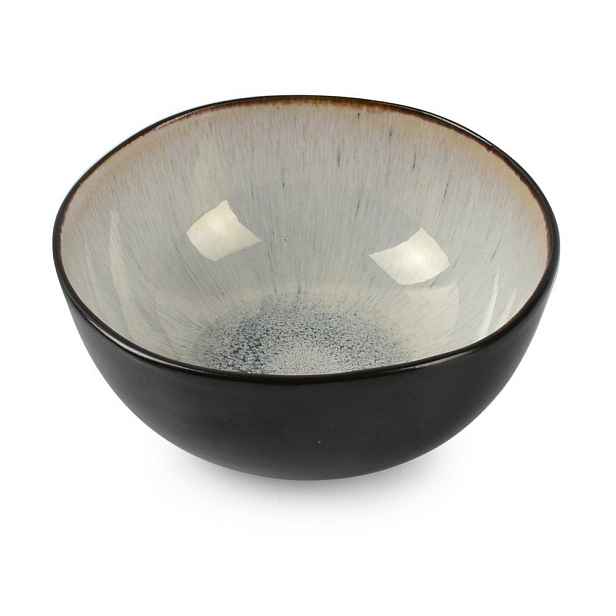 Černá/béžová miska z kameniny 390 ml Lunar – Salt&Pepper