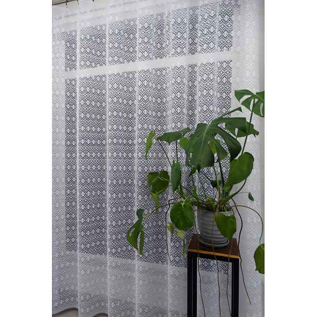 Mg Záclona Geo 35668 Bílá 250x250 cm Hotová S Páskou M
