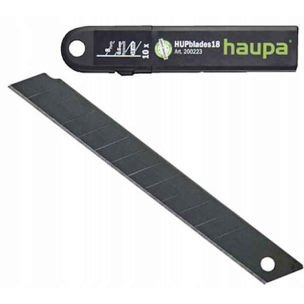Náhradní čepele pro nůž Haupa 18 mm Black Blades Univerzální sada 10 kusů