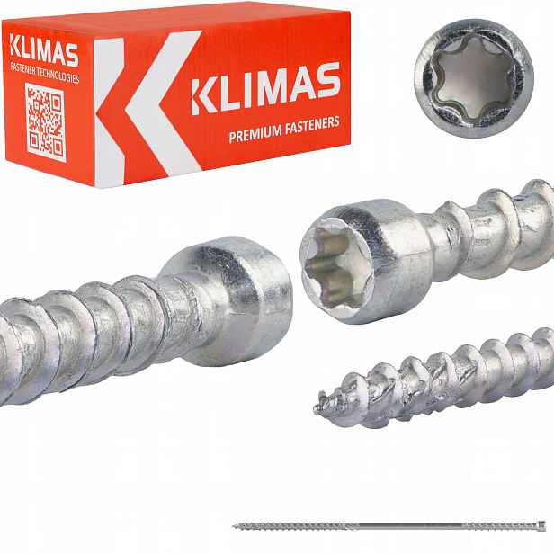 Šrouby pro krokvovou izolaci 8x275 mm 50 ks Torx Klimas Wkpc