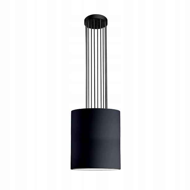 Závěsná lampa černá tkanina s kulatým stínítkem 48 cm nad stůl ostrov Dohar
