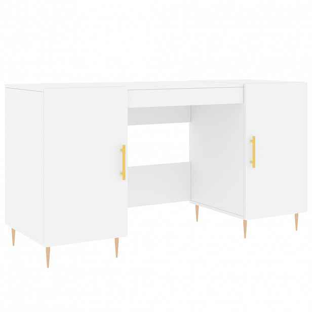 vidaXL Psací stůl bílý 140 x 50 x 75 cm kompozitní dřevo