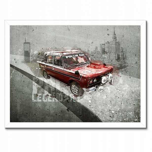 Plakáty v rámu 40x30 Červený Velký Fiat 125p