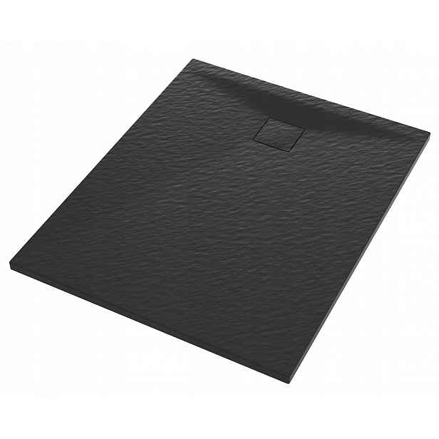 Černá Obdélníková Sprchová Vanička 100x80 CM Smc Kompozit Teja