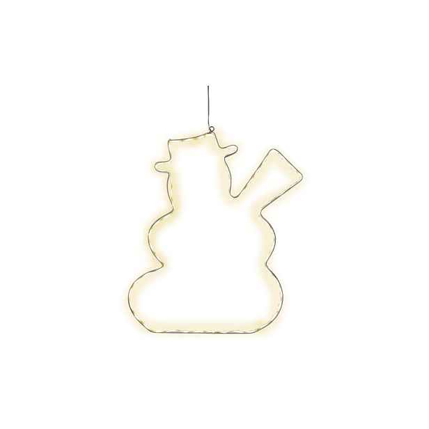 Závěsná svítící LED dekorace Star Trading Lumiwall Snowman, výška 50 cm