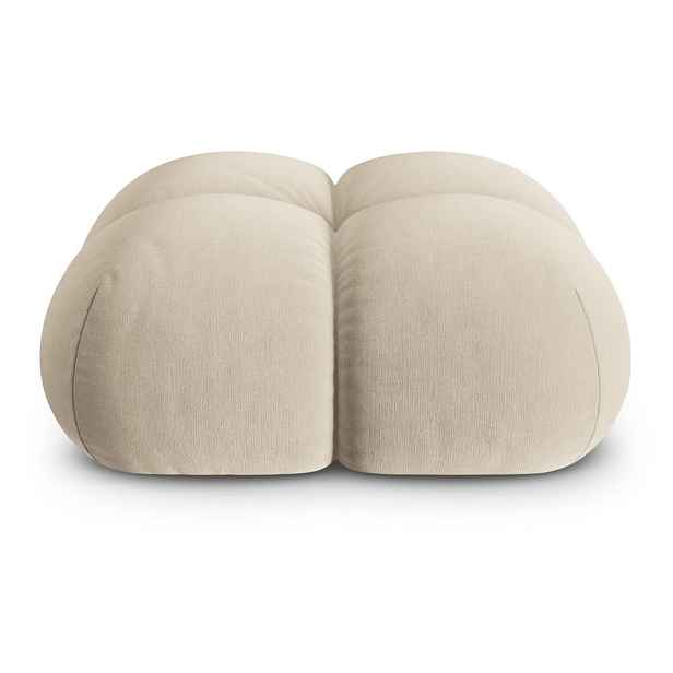 Béžová sametová podnožka Loretto – Cosmopolitan Design